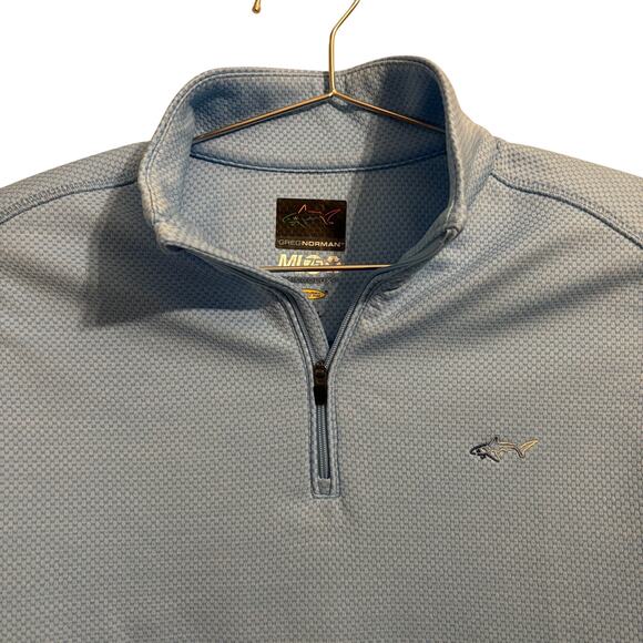 Greg Norman Light Blue Microlux Play Dry Quarter Zip S/P - Picture 4 of 7